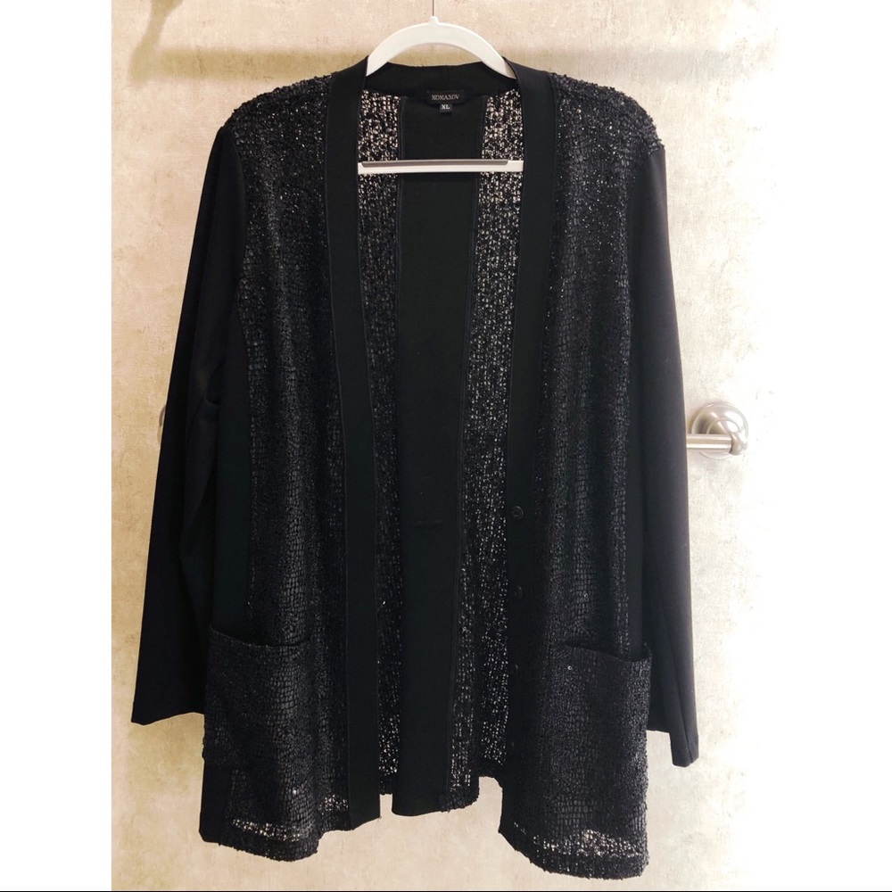Black sheer front cardigan✨